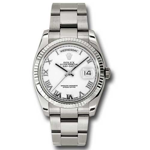 Rolex White Gold - Fluted Bezel - Oyster