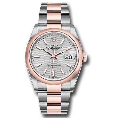 Rolex Datejust 36mm - Steel and Rose Gold - Domed Bezel - Oyster