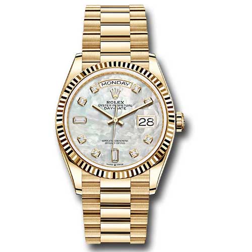 Rolex Day-Date President Yellow Gold - Fluted Bezel - President