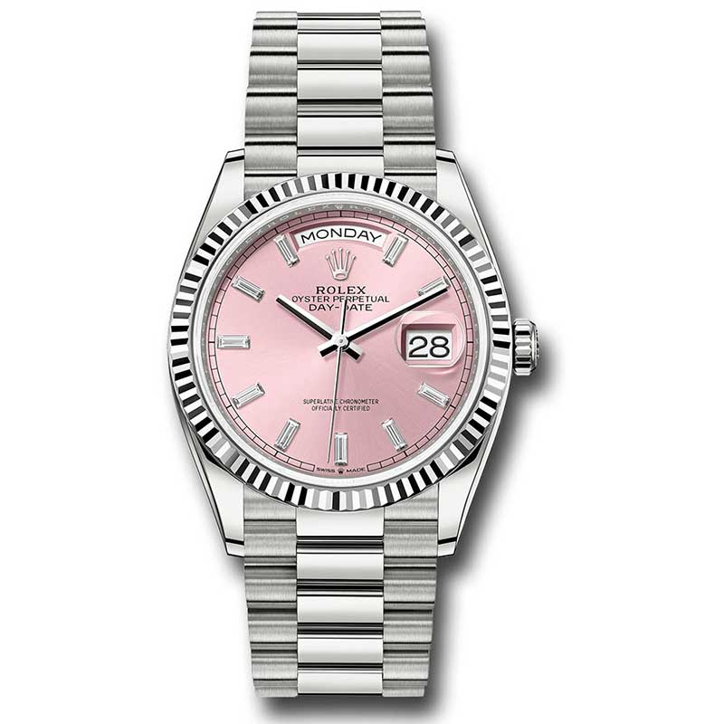 Rolex White Gold - Fluted Bezel - President