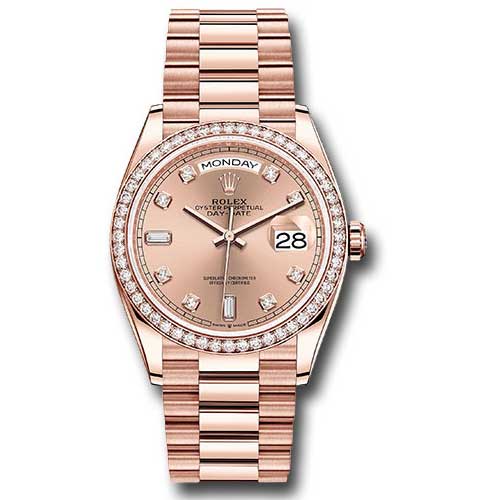 Rolex Everose Gold - 52 Diamond Bezel - President