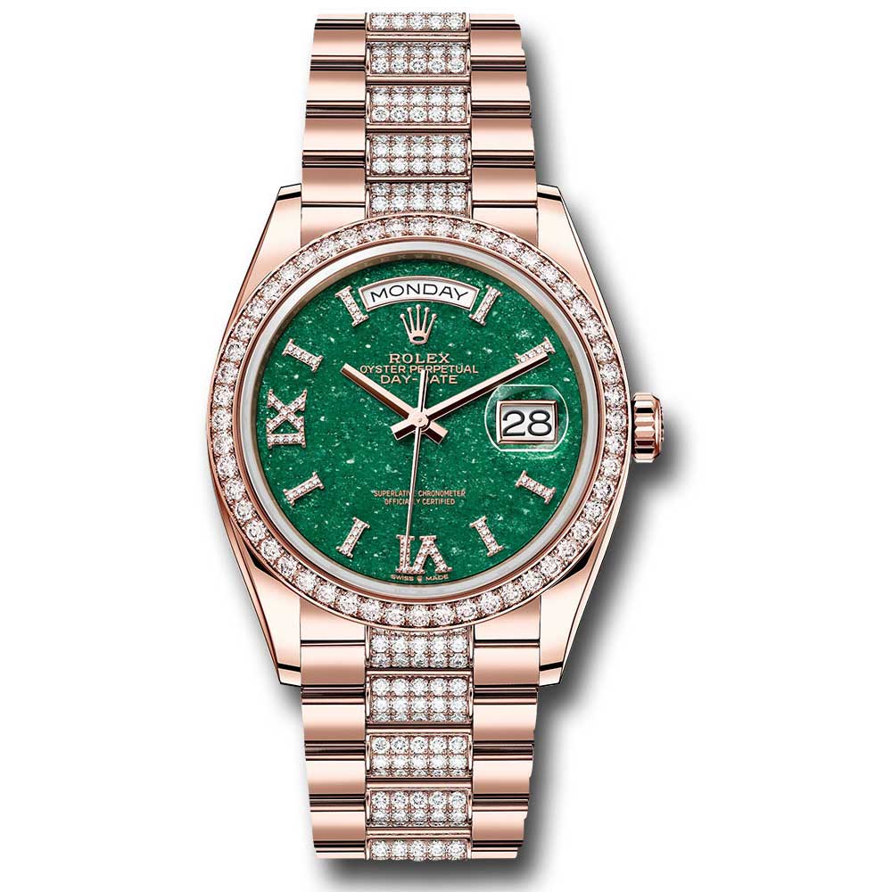 Rolex Everose Gold - 52 Diamond Bezel - Diamond President