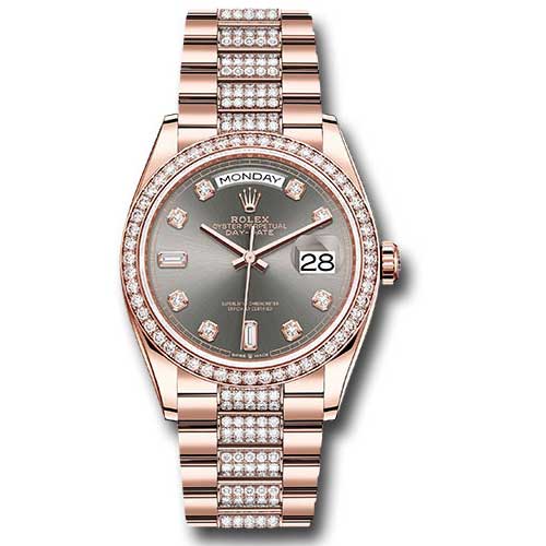 Rolex Everose Gold - 52 Diamond Bezel - Diamond President