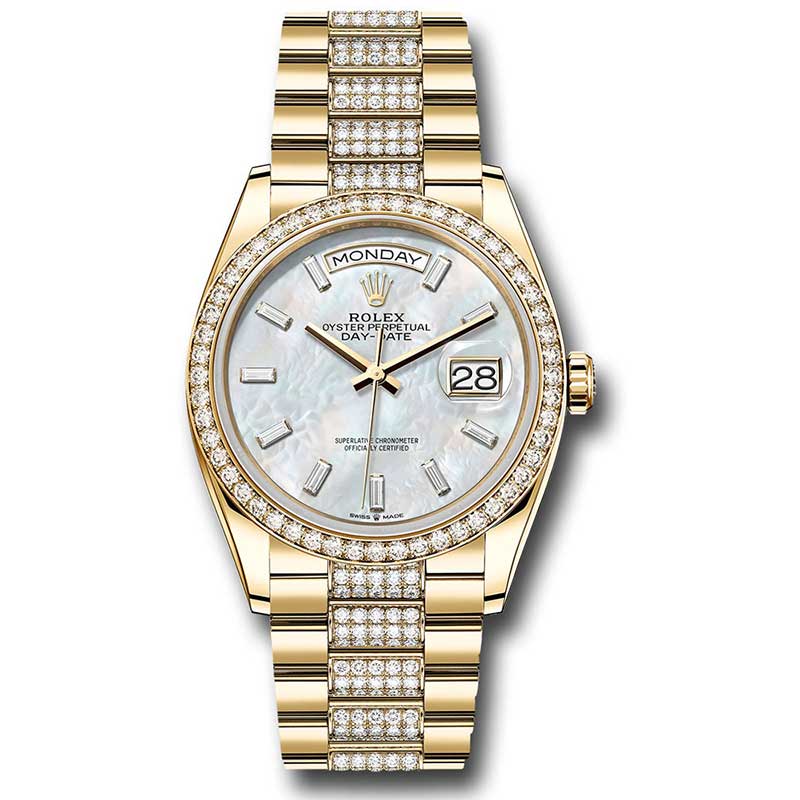 Rolex Day-Date President Yellow Gold - 52 Dia Bezel - Diamond President