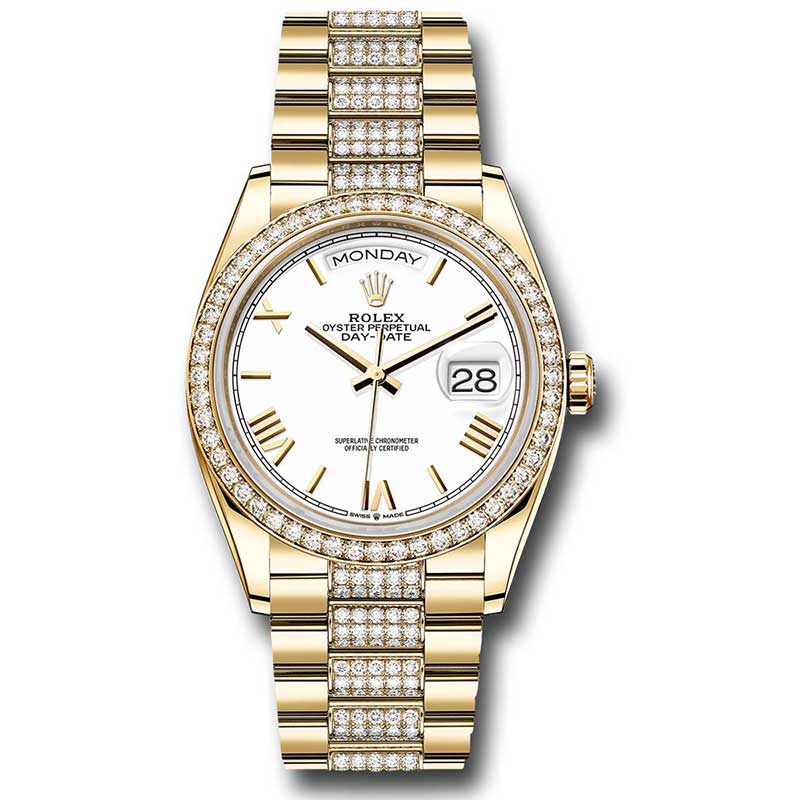 Rolex Day-Date President Yellow Gold - 52 Dia Bezel - Diamond President