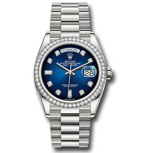 Rolex Platinum - 52 Diamond Bezel - President