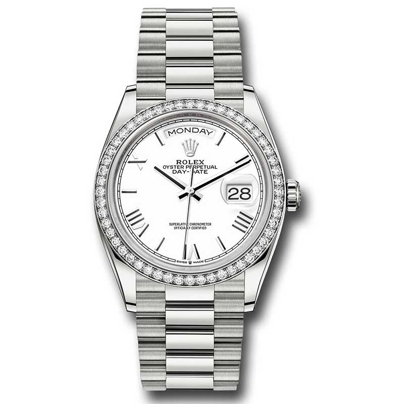 Rolex Platinum - 52 Diamond Bezel - President