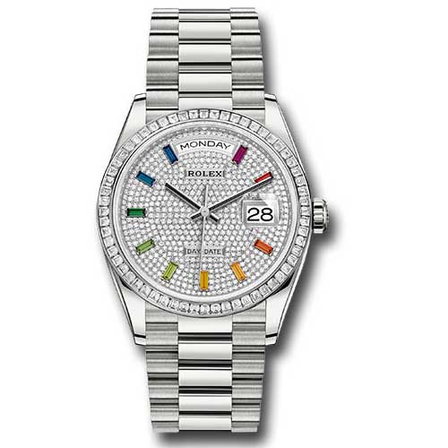 Rolex Day-Date President Platinum - Diamond Bezel - President