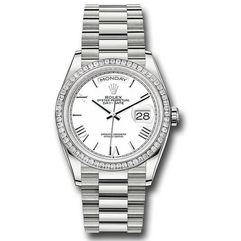 Rolex Day-Date President Platinum - Diamond Bezel - President