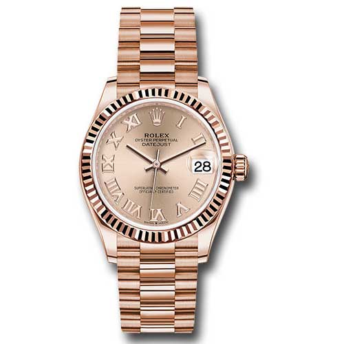 Rolex Datejust 31mm - Gold President - Pink Gold - Fluted Bezel - President