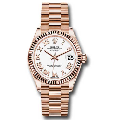 Rolex Datejust 31mm - Gold President - Pink Gold - Fluted Bezel - President