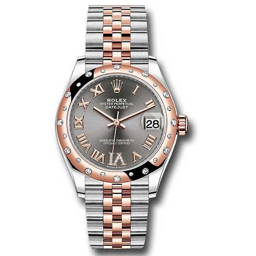 Rolex Datejust 31mm - Steel and Gold Pink Gold - 24 Dia Bezel