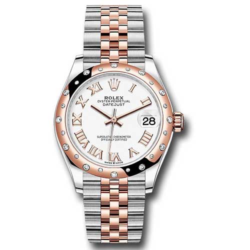 Rolex Datejust 31mm - Steel and Gold Pink Gold - 24 Dia Bezel
