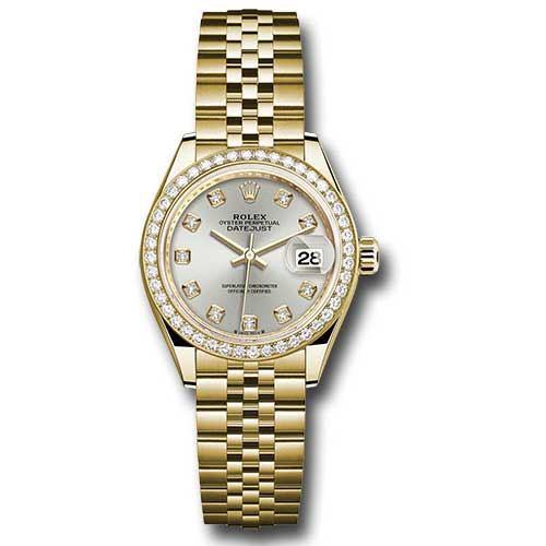 Rolex Datejust Lady 28 Yellow Gold - Diamond Bezel - Jubilee Bracelet