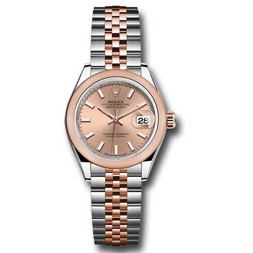 Rolex Datejust Lady - Steel and Gold Pink Gold - Domed Bezel - Jubilee
