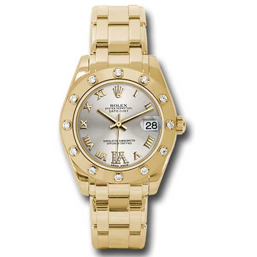 Rolex Datejust Pearlmaster 34 Yellow Gold - 12 Diamond Bezel