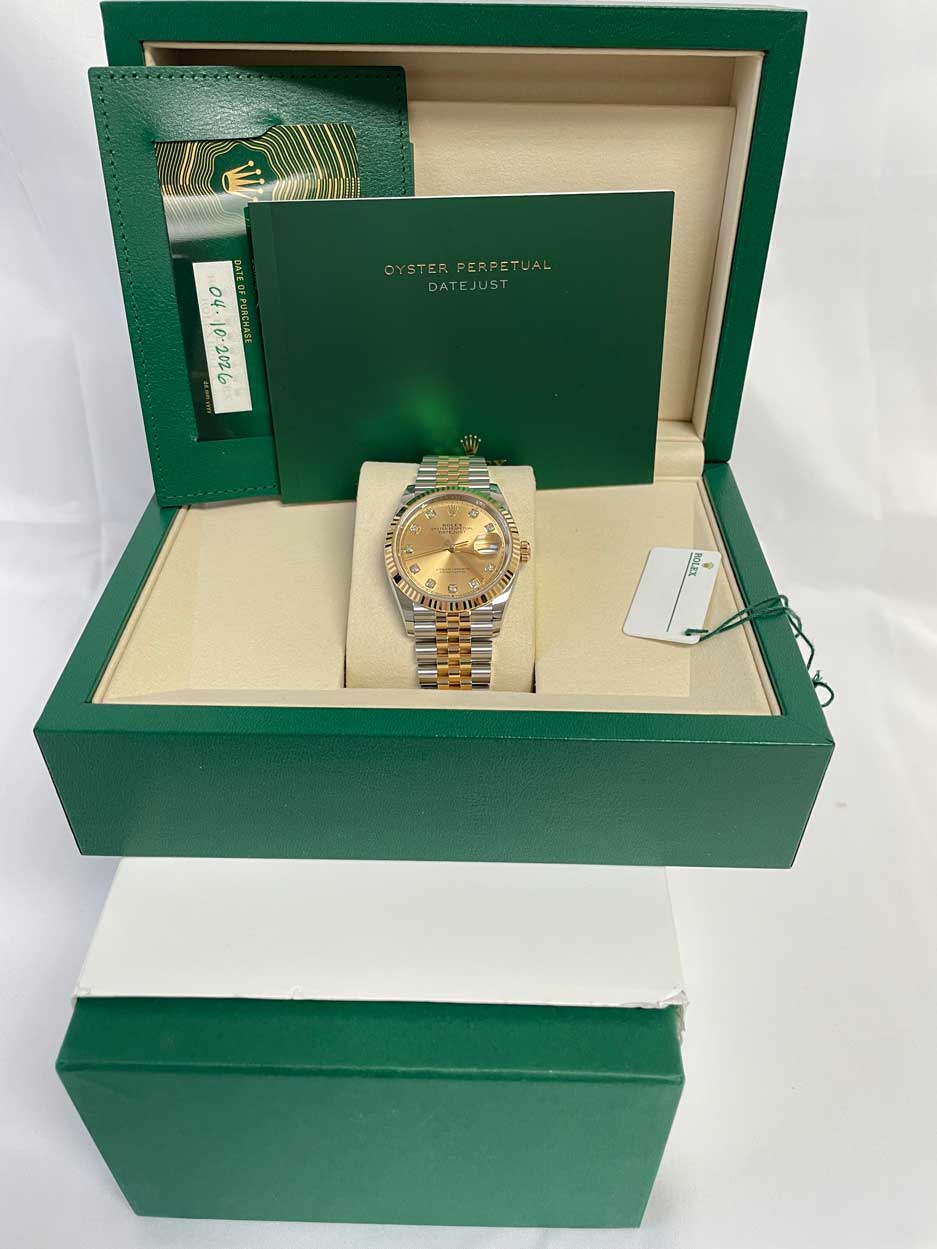 Rolex Datejust 36mm - Steel and Gold Yellow Gold - Fluted Bezel - Jubilee