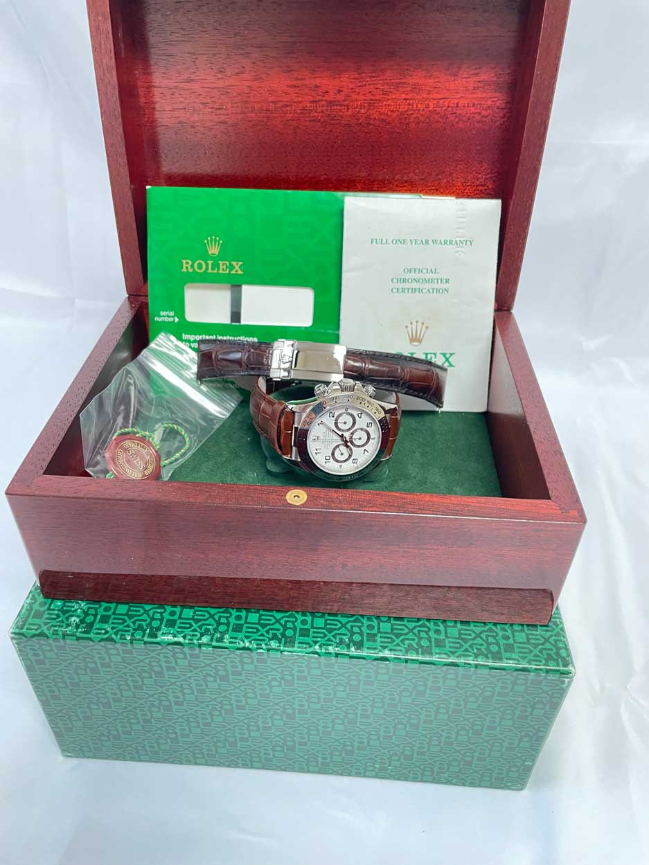 Rolex Daytona Steel 16519 White Gold Zenith