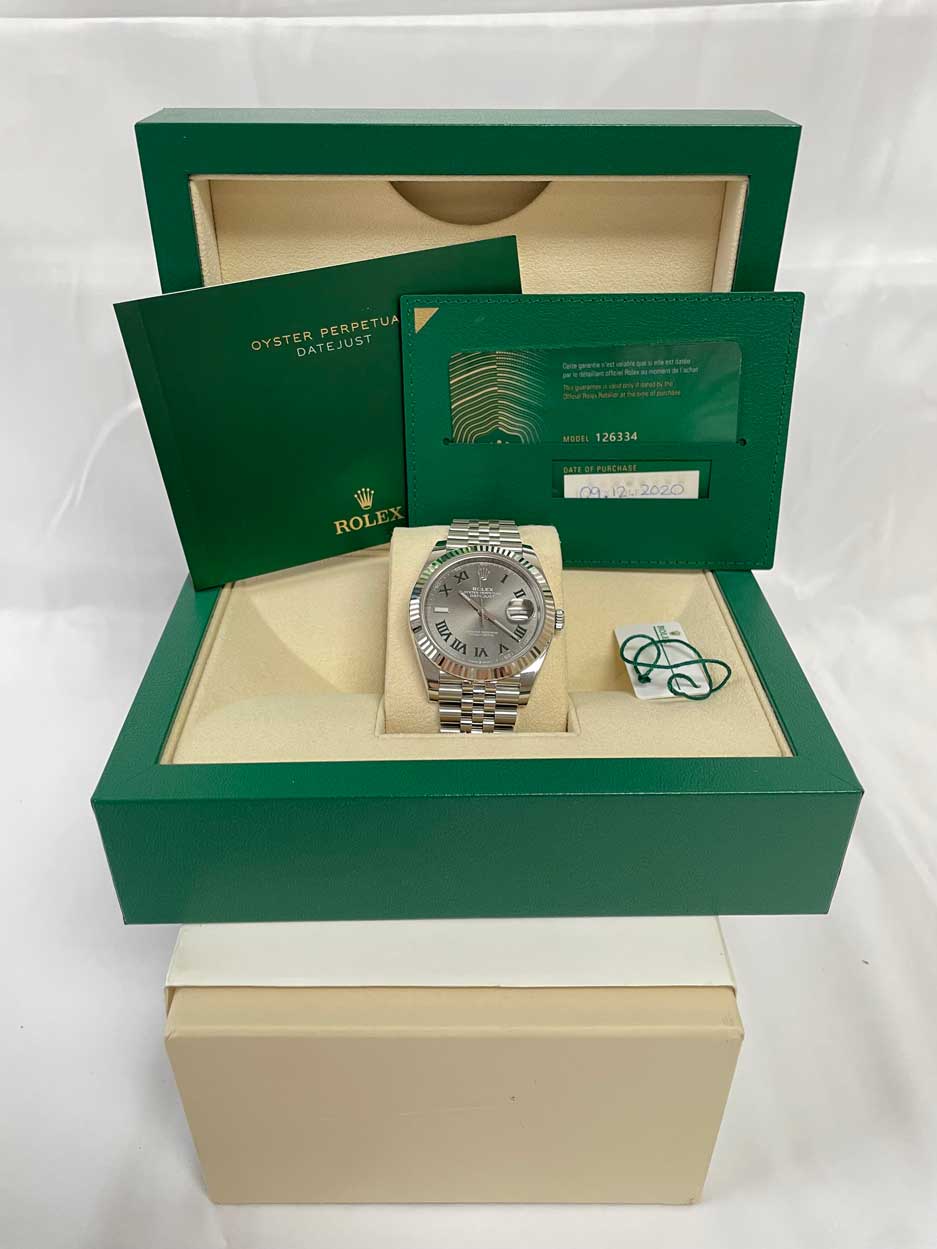 Rolex Datejust 41mm Steel and White Gold - Fluted Bezel - Jubilee Wimbledon