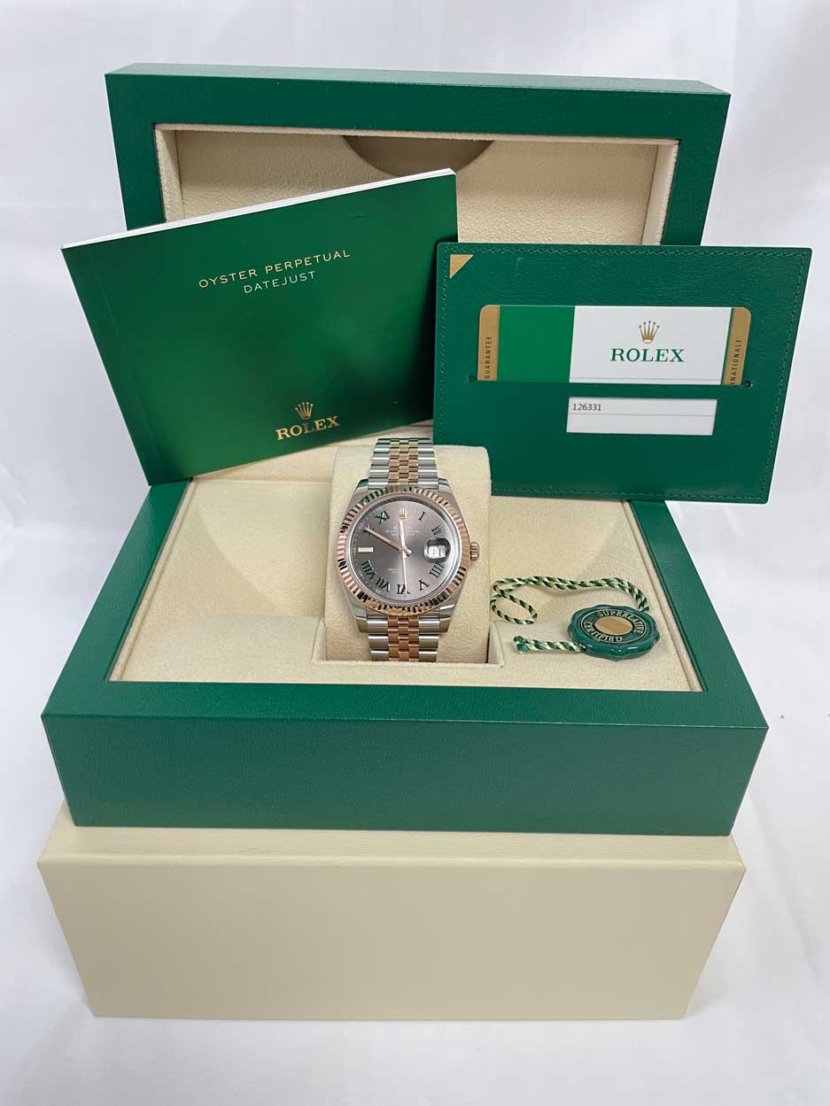Rolex Datejust 41mm Steel & Rose Gold Wimbledon