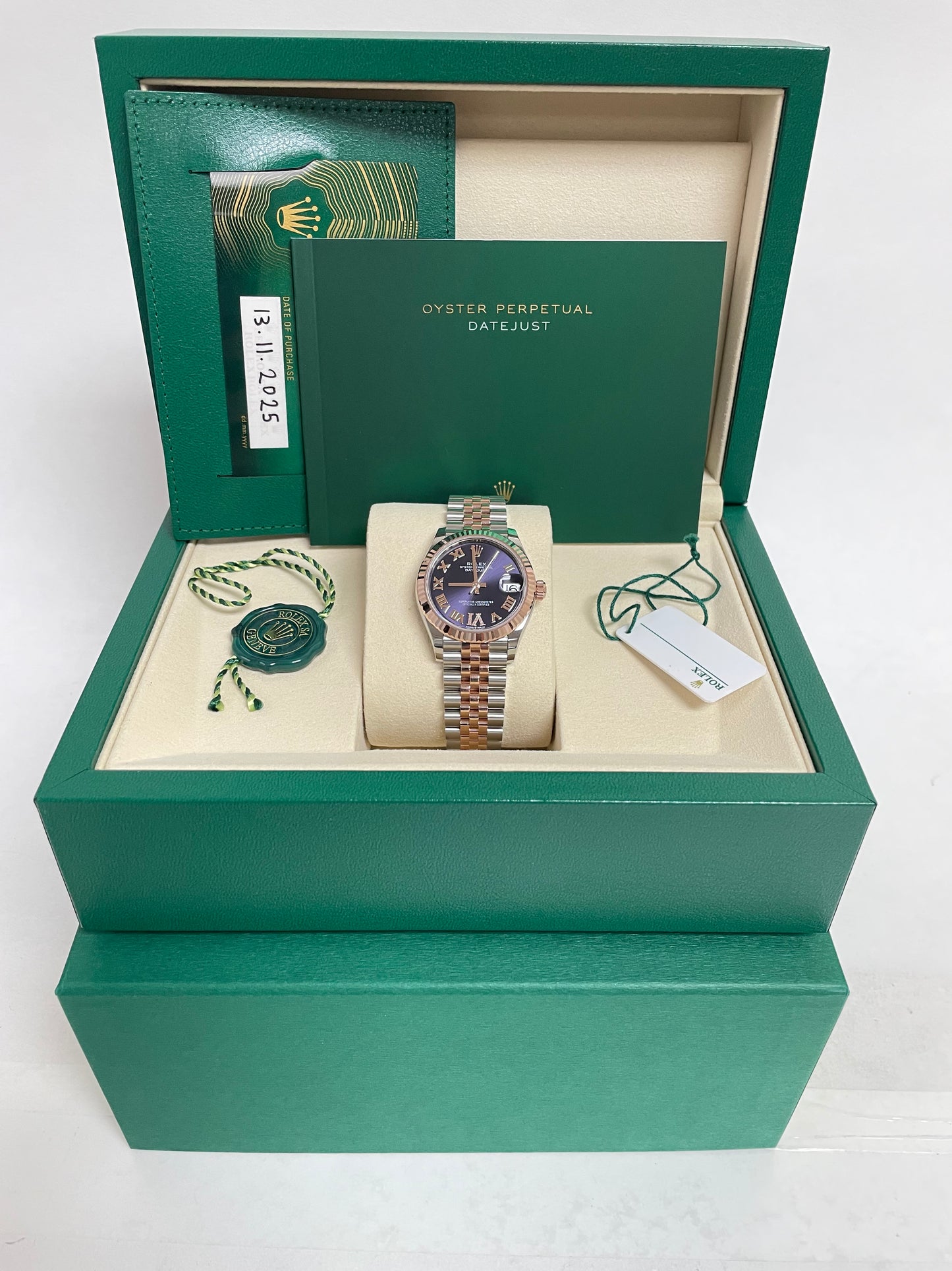 Rolex Datejust 31mm - Steel and Gold Pink Gold - Fluted Bezel - Jubilee