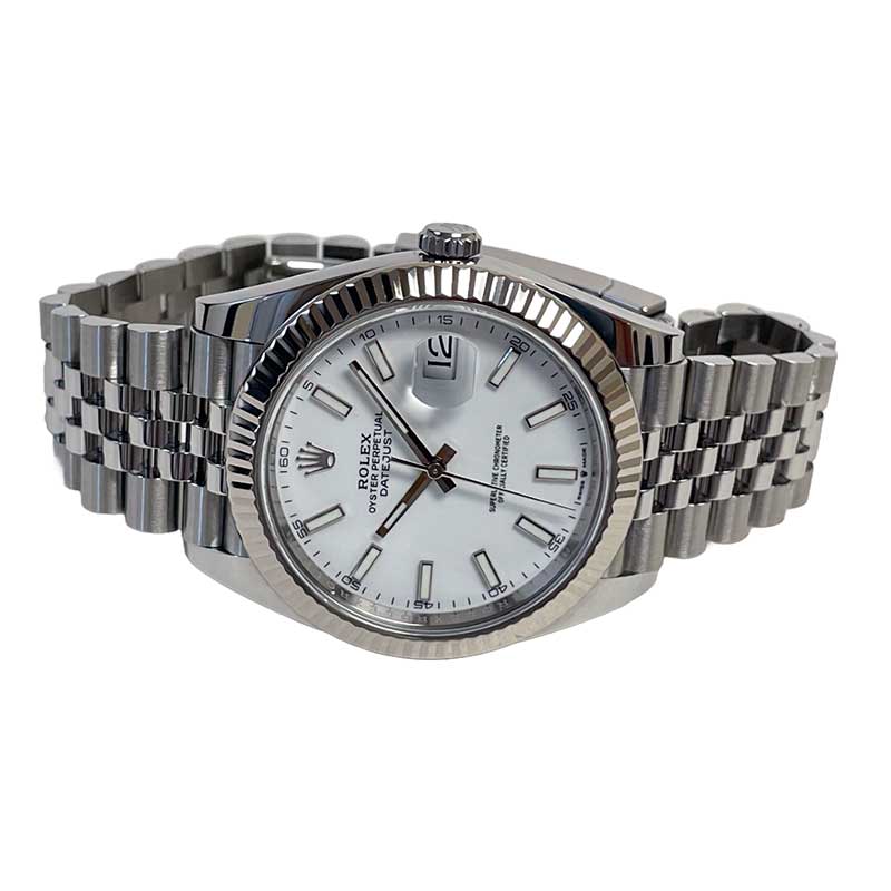 Rolex Datejust 41mm Steel and White Gold - Fluted Bezel - Jubilee