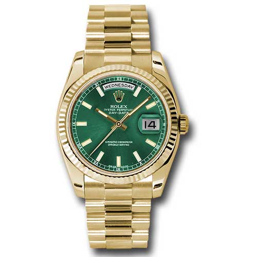 Rolex Day-Date President Yellow Gold - Fluted Bezel - President