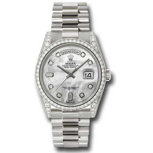 Rolex Day-Date President White Gold - Diamond Bezel - President