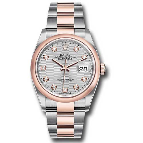 Rolex Datejust 36mm - Steel and Rose Gold - Domed Bezel - Oyster