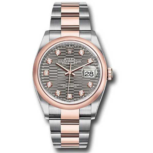 Rolex Datejust 36mm - Steel and Rose Gold - Domed Bezel - Oyster