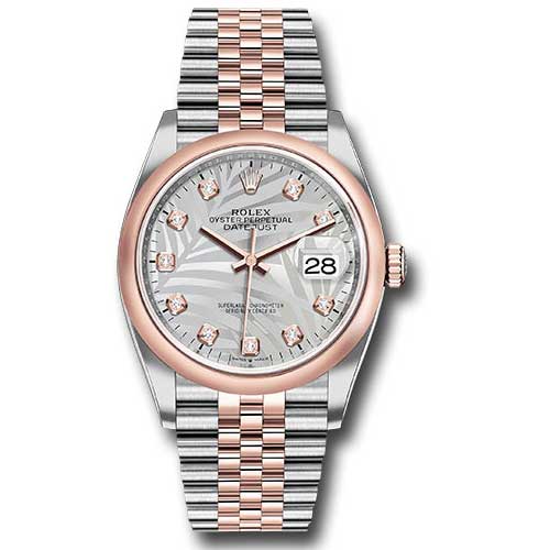 Rolex Datejust 36mm - Steel and Gold Pink Gold - Domed Bezel - Jubilee