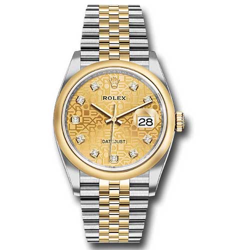 Rolex Datejust 36mm - Steel and Gold Yellow Gold - Domed Bezel - Jubilee