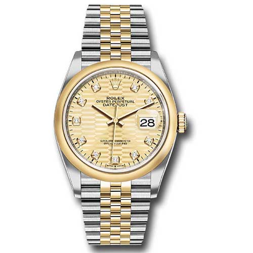 Rolex Datejust 36mm - Steel and Gold Yellow Gold - Domed Bezel - Jubilee