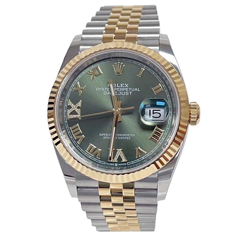 Rolex Datejust 36mm - Steel and Gold Yellow Gold - Fluted Bezel - Jubilee