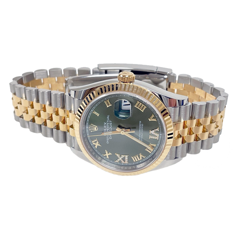 Rolex Datejust 36mm - Steel and Gold Yellow Gold - Fluted Bezel - Jubilee