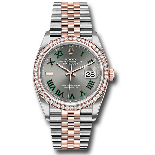 Rolex Datejust 36mm - Steel and Rose Gold - Diamond Bezel - Jubilee