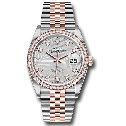 Rolex Datejust 36mm - Steel and Rose Gold - Diamond Bezel - Jubilee