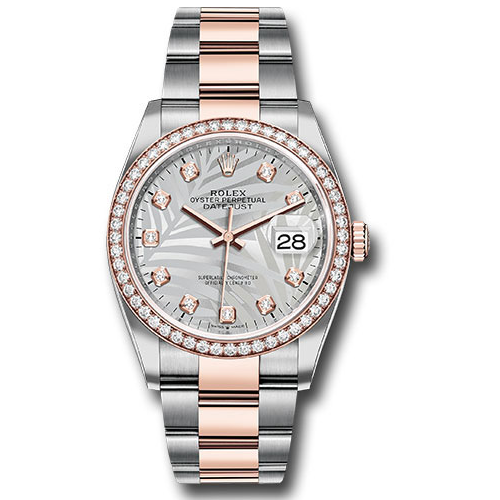 Rolex Datejust 36mm - Steel and Rose Gold - Diamond Bezel - Oyster