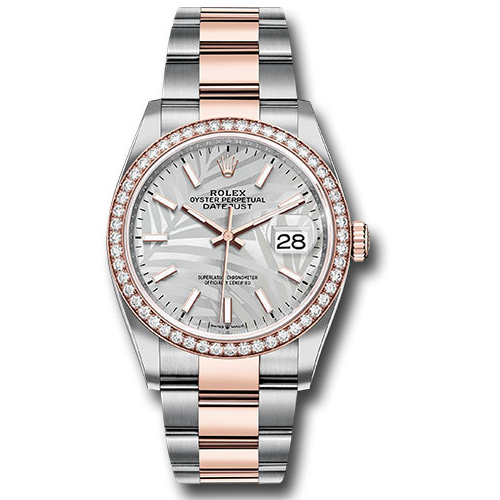 Rolex Datejust 36mm - Steel and Rose Gold - Diamond Bezel - Oyster