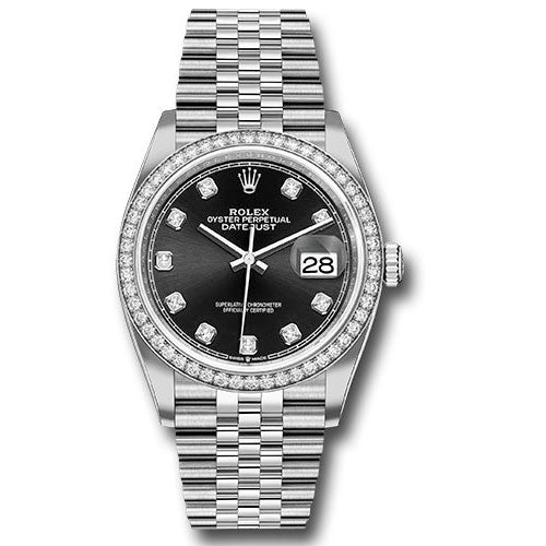 Rolex Datejust 36mm - Steel and White Gold - Diamond Bezel - Jubilee