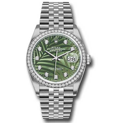 Rolex Datejust 36mm - Steel and White Gold - Diamond Bezel - Jubilee