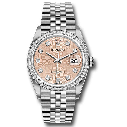 Rolex Datejust 36mm - Steel and White Gold - Diamond Bezel - Jubilee