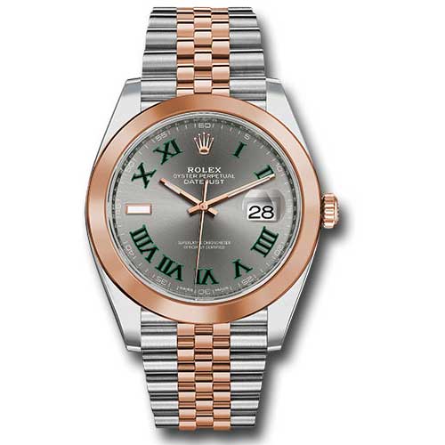 Rolex Datejust 41 Steel and Pink Gold - Smooth Bezel - Jubilee