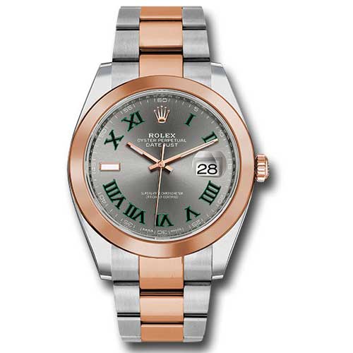 Rolex Datejust 41 Steel and Pink Gold - Smooth Bezel - Oyster 126301 slgro