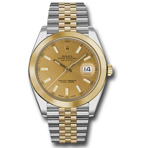 Rolex Datejust 41 Steel and Yellow Gold - Smooth Bezel - Jubilee