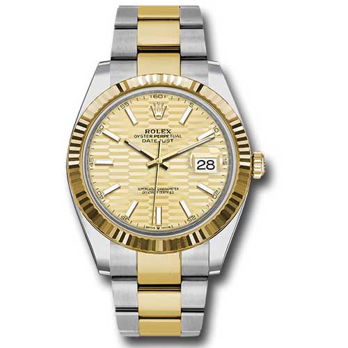 Rolex Datejust 41 Steel and Yellow Gold - Fluted Bezel - Oyster