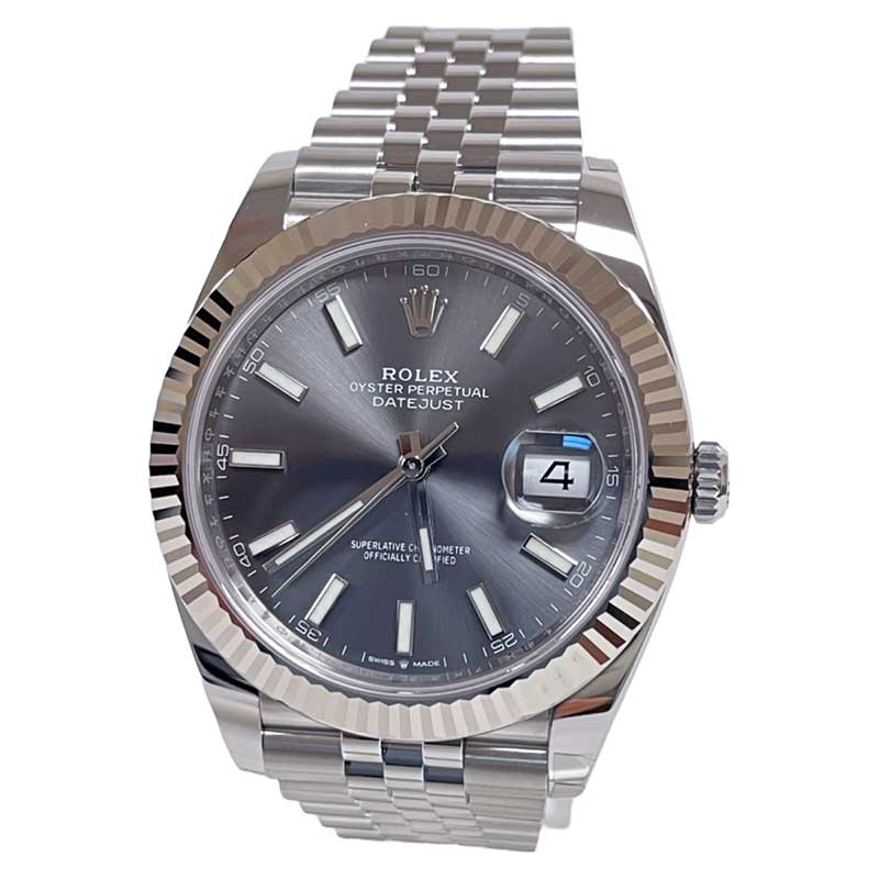 Rolex Datejust 41 Steel and White Gold - Fluted Bezel - Jubilee