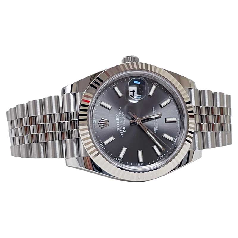 Rolex Datejust 41 Steel and White Gold - Fluted Bezel - Jubilee