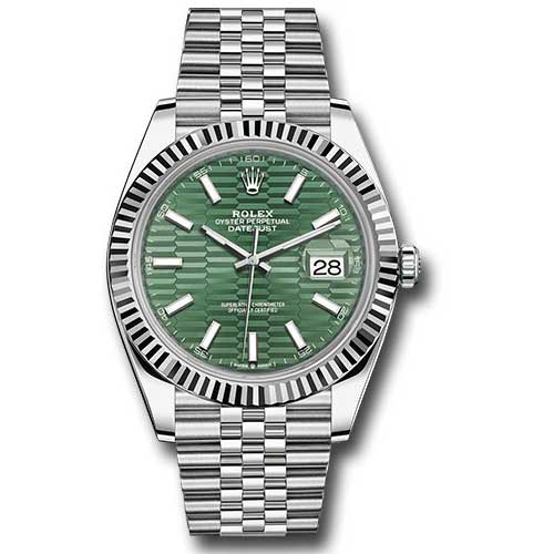 Rolex Datejust 41mm Steel and White Gold - Fluted Bezel - Jubilee