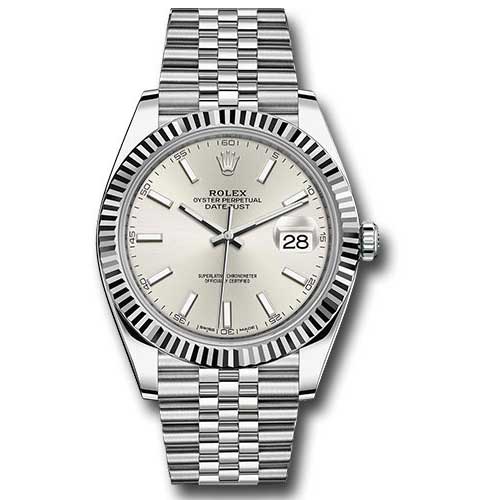 Rolex Datejust 41mm Steel and White Gold - Fluted Bezel - Jubilee